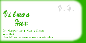 vilmos hux business card